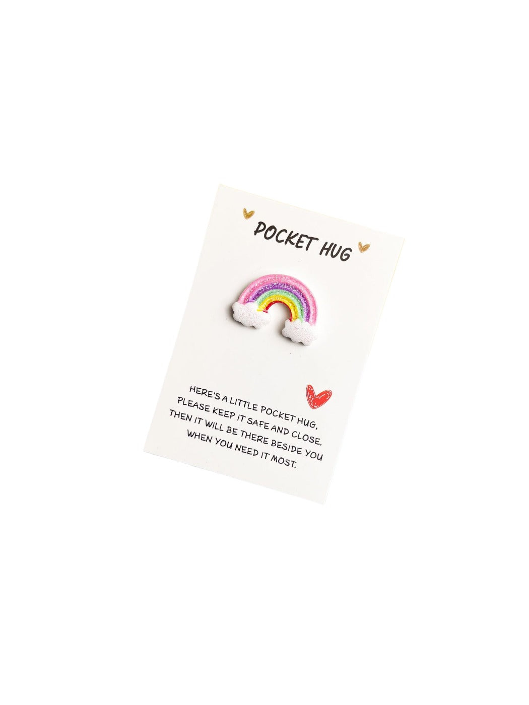 Taphug Pocket Hug Mini Rainbow emotional support plush toy in rainbow color scheme