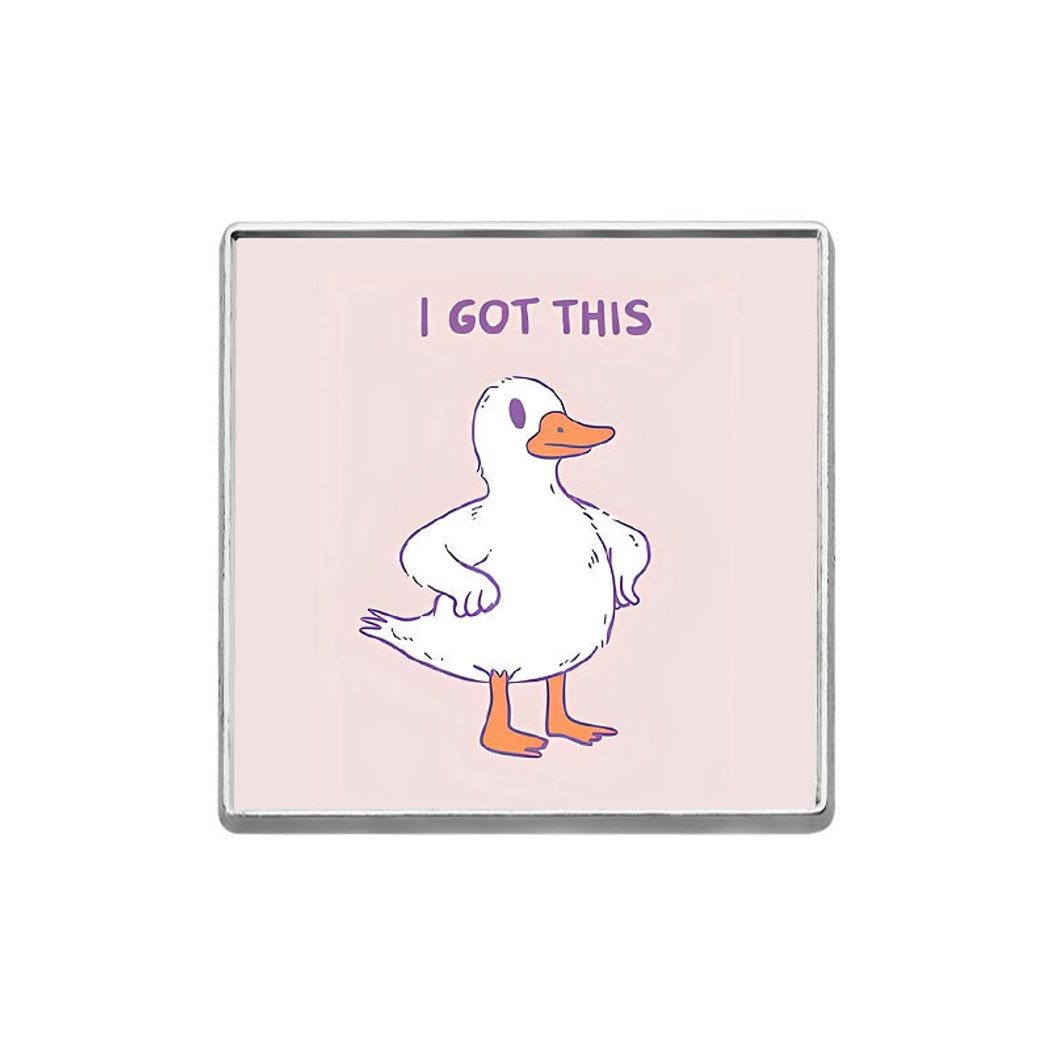 Pinori - Playful Slogan Duck Accent Pin