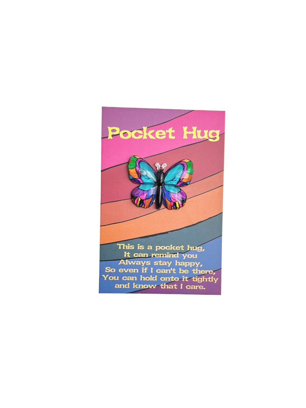 Taphug - Pocket Hug Painted Resin Butterfly pocket hug card and keepsake token view 15