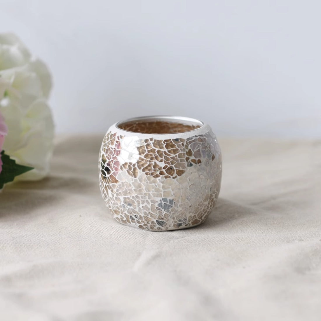 Vintage Mosaic Candle Holder & Succulent Planter