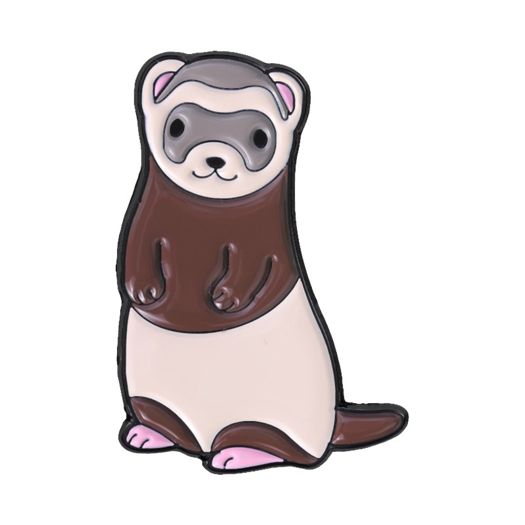 Pinori - Simple Ferret Figure Decorative Pin