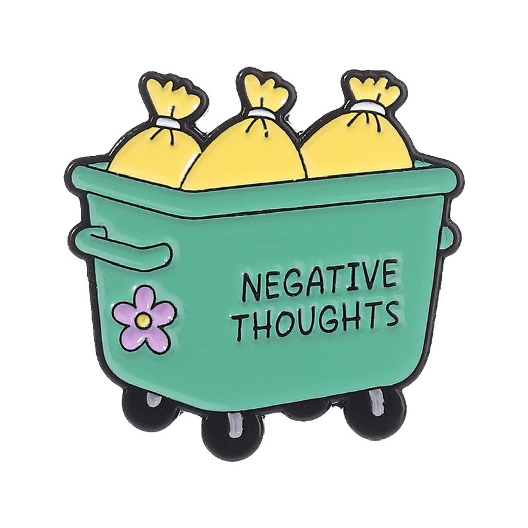 Pinori - Cute Cartoon Trash Can Novelty Pin