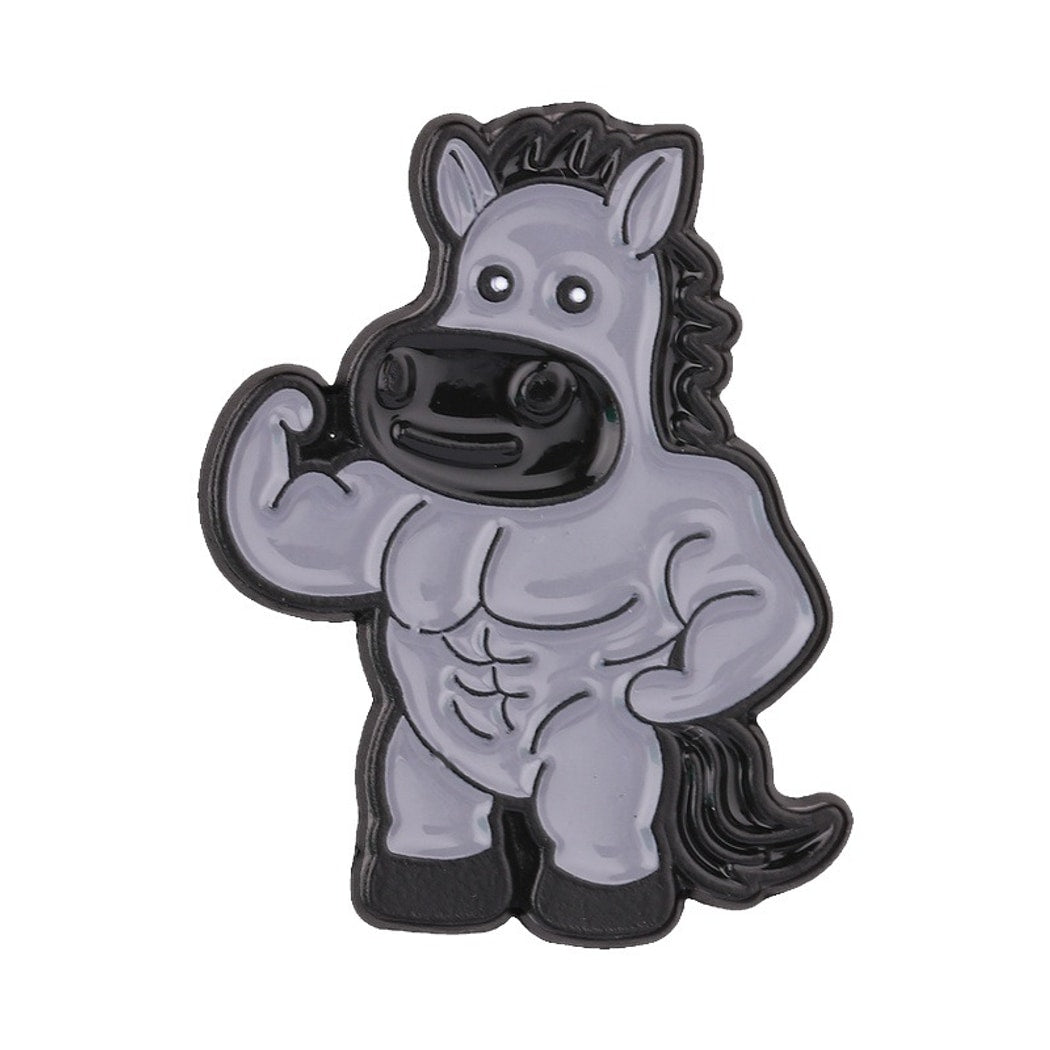 Pinori - Muscle Animal Character Enamel Pin