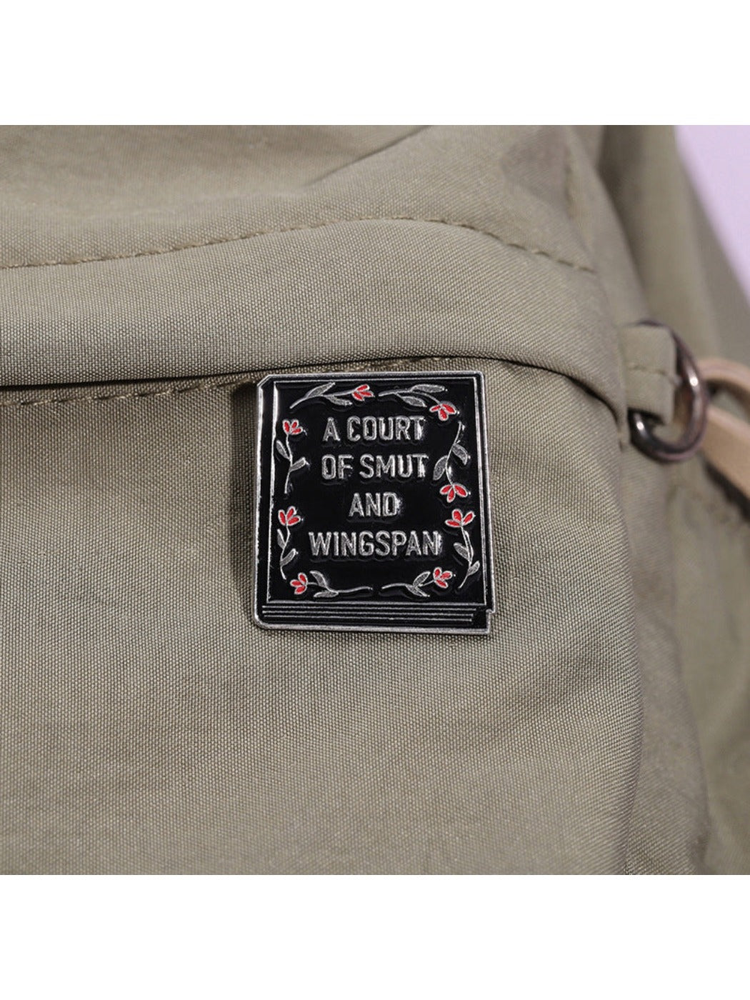 Pinori - Book Shaped Floral Alphabet Brooch