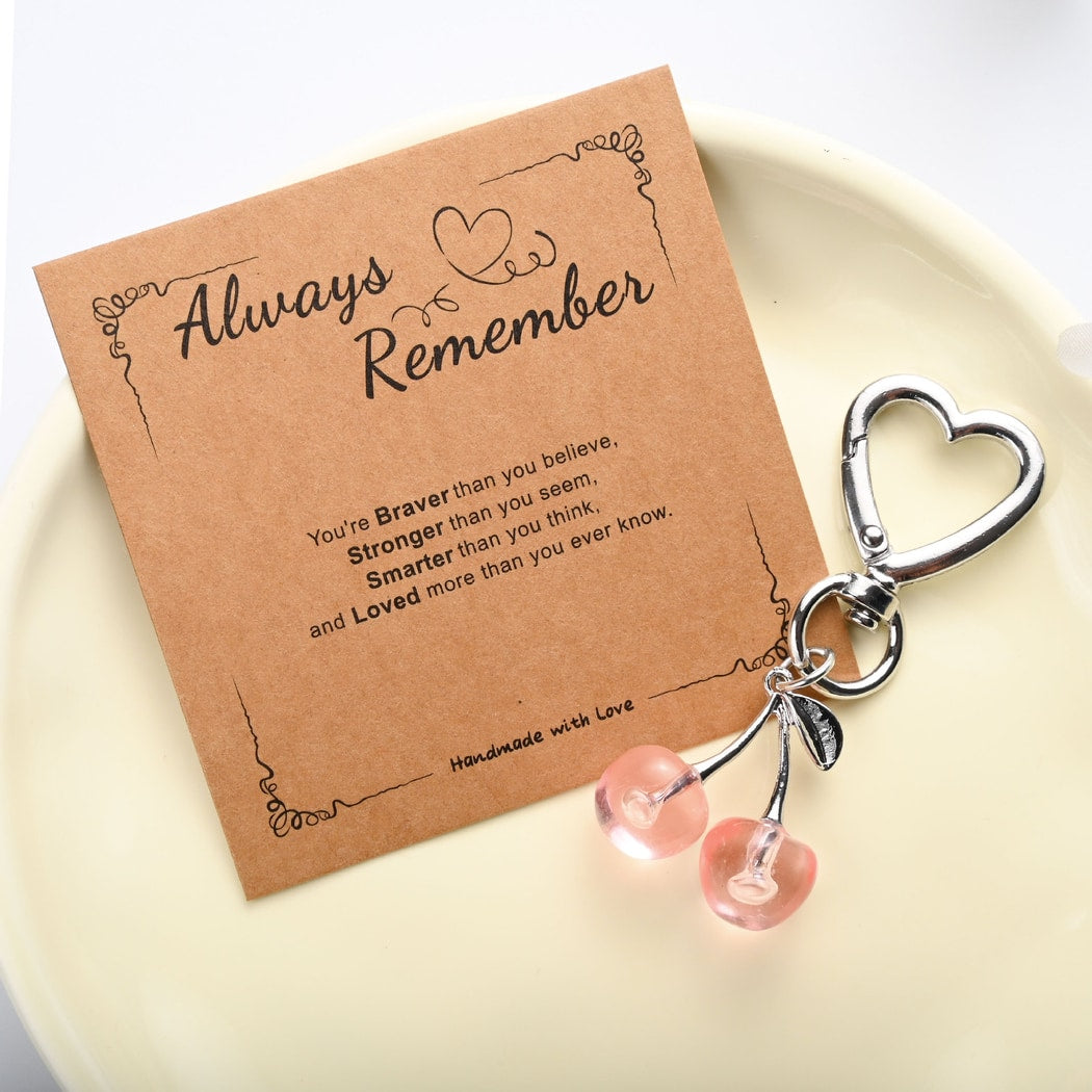 Taphug - Pocket Hug Cherry Charm Heart Keychain