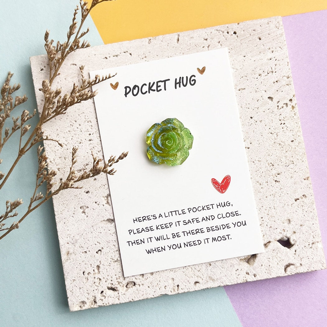 Taphug - Pocket Hug Gradient Glitter Rose Gift