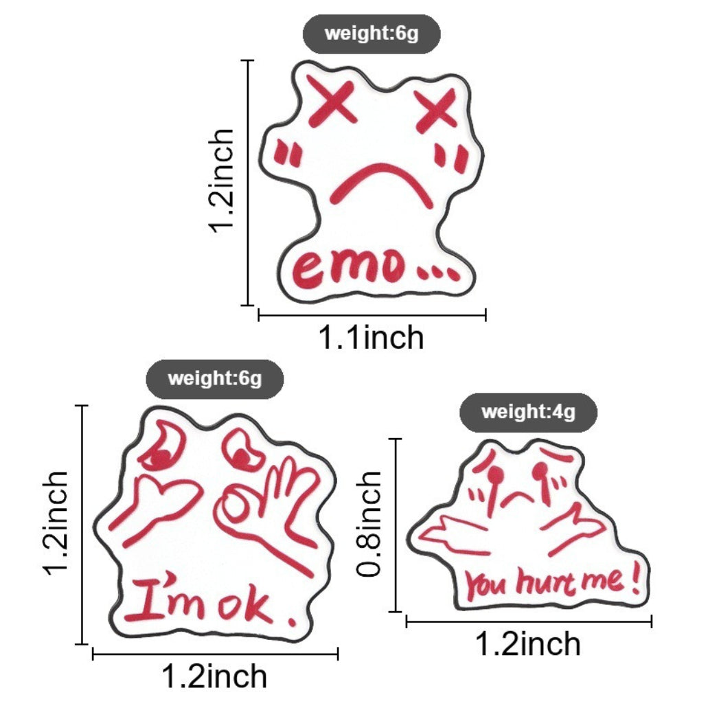 Pinori Funny Face Enamel Pin Set