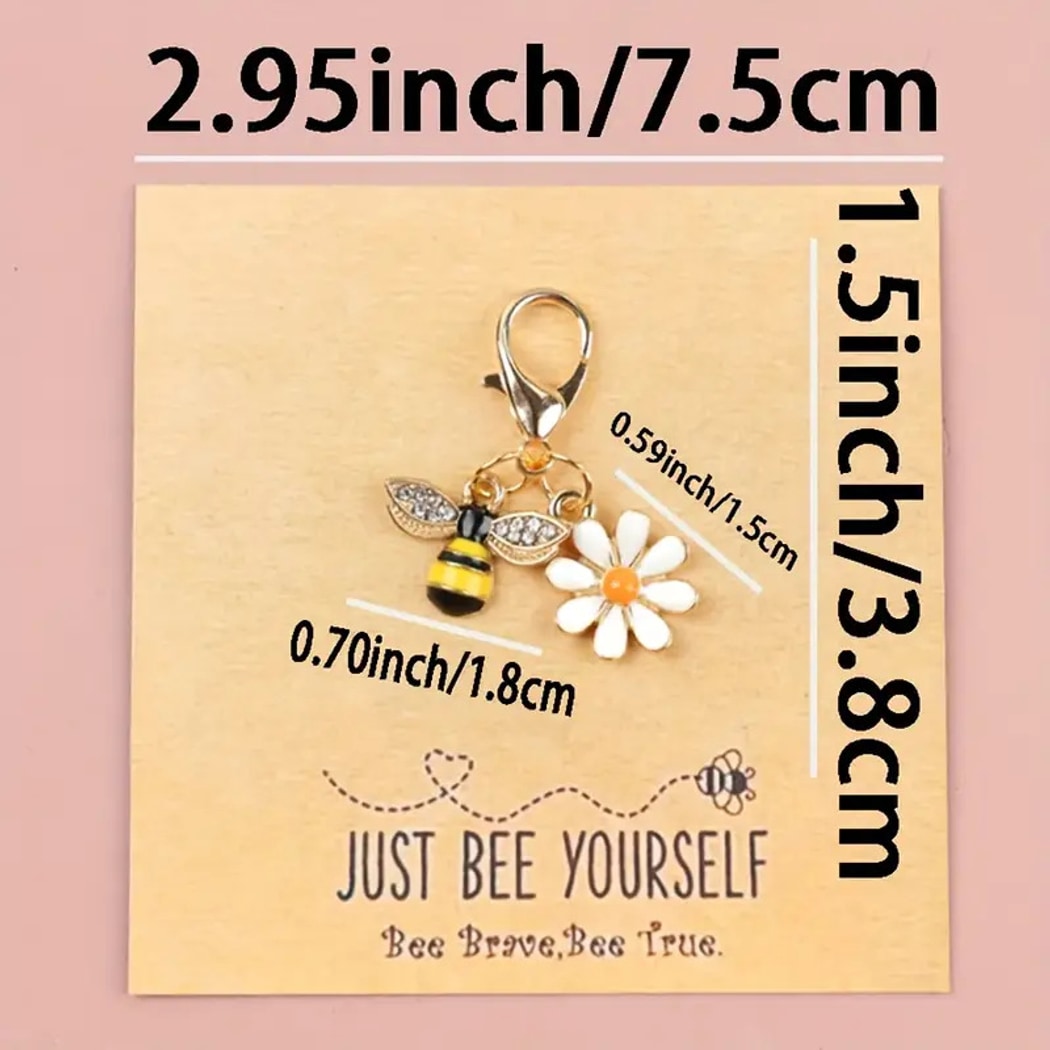 Taphug - Pocket Hug Bee Daisy Quote Keychain