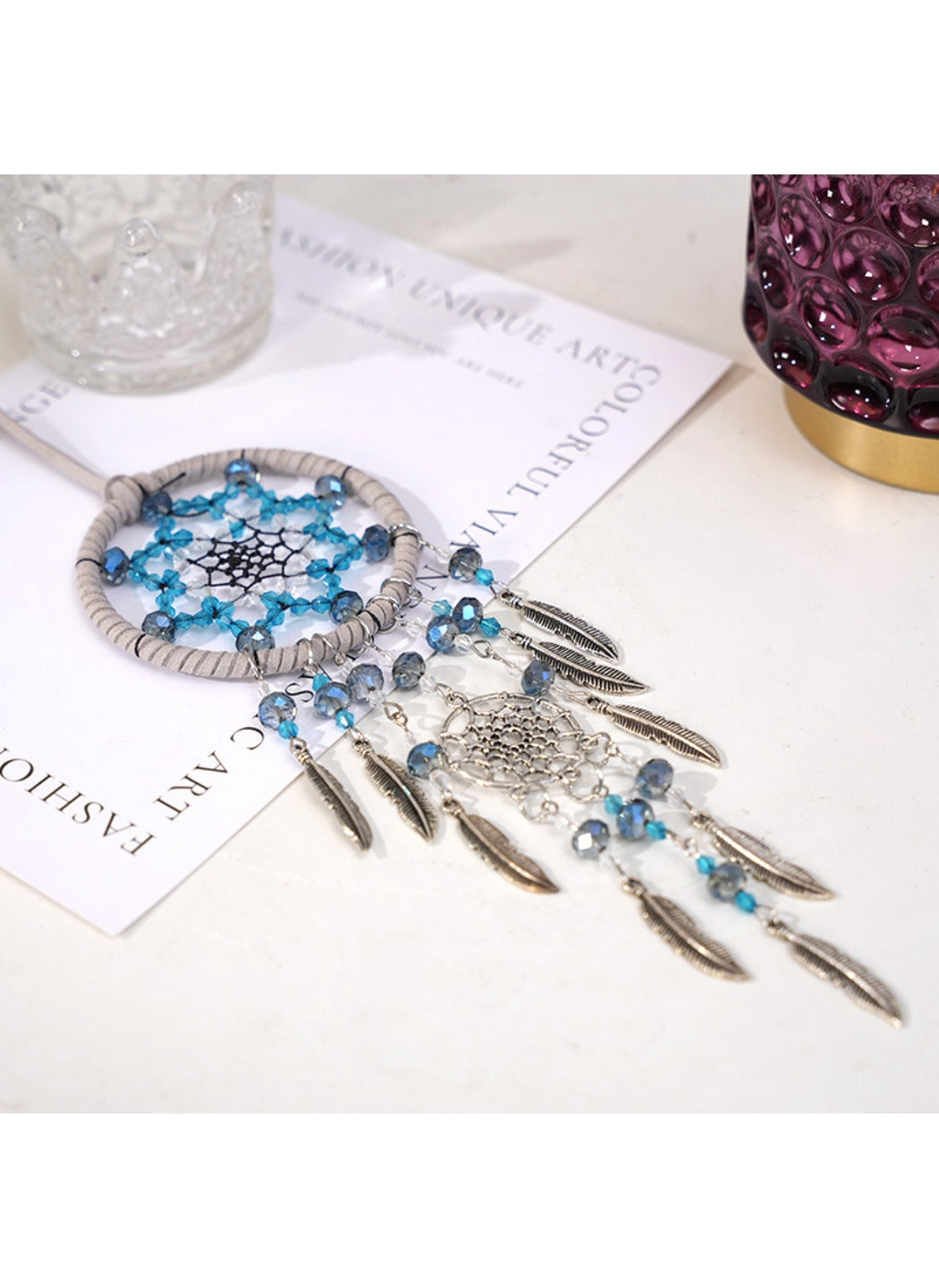 Somnira - Nordic‑Style Mini Dreamcatcher Wind Chime
