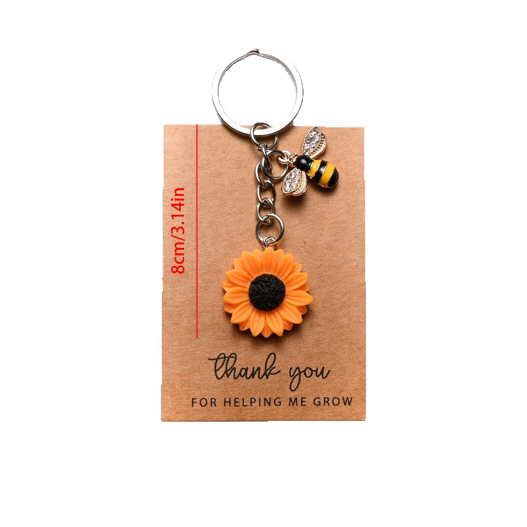 Taphug - Pocket Hug Bee Sunflower Keychain