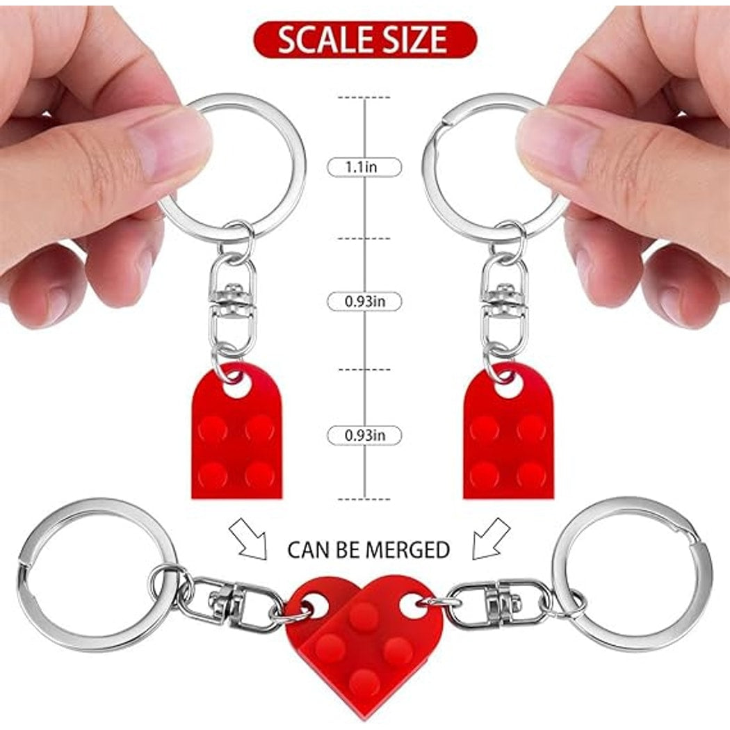 Taphug - Pocket Hug Building Block Heart Design Keychain