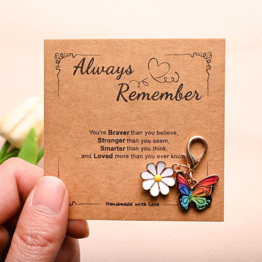 Taphug - Pocket Hug Butterfly and Daisy Keychain