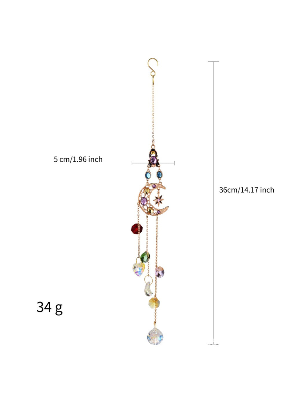 Detailed view of the circular frame and iridescent threads of Somnira Sun Dream Catcher