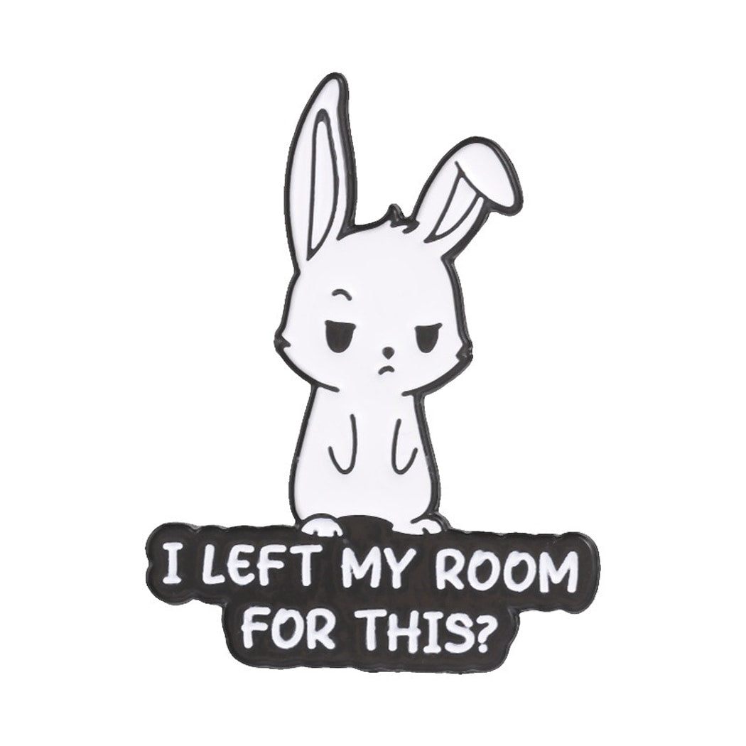 Pinori - Cartoon Rabbit Quote Decorative Pin