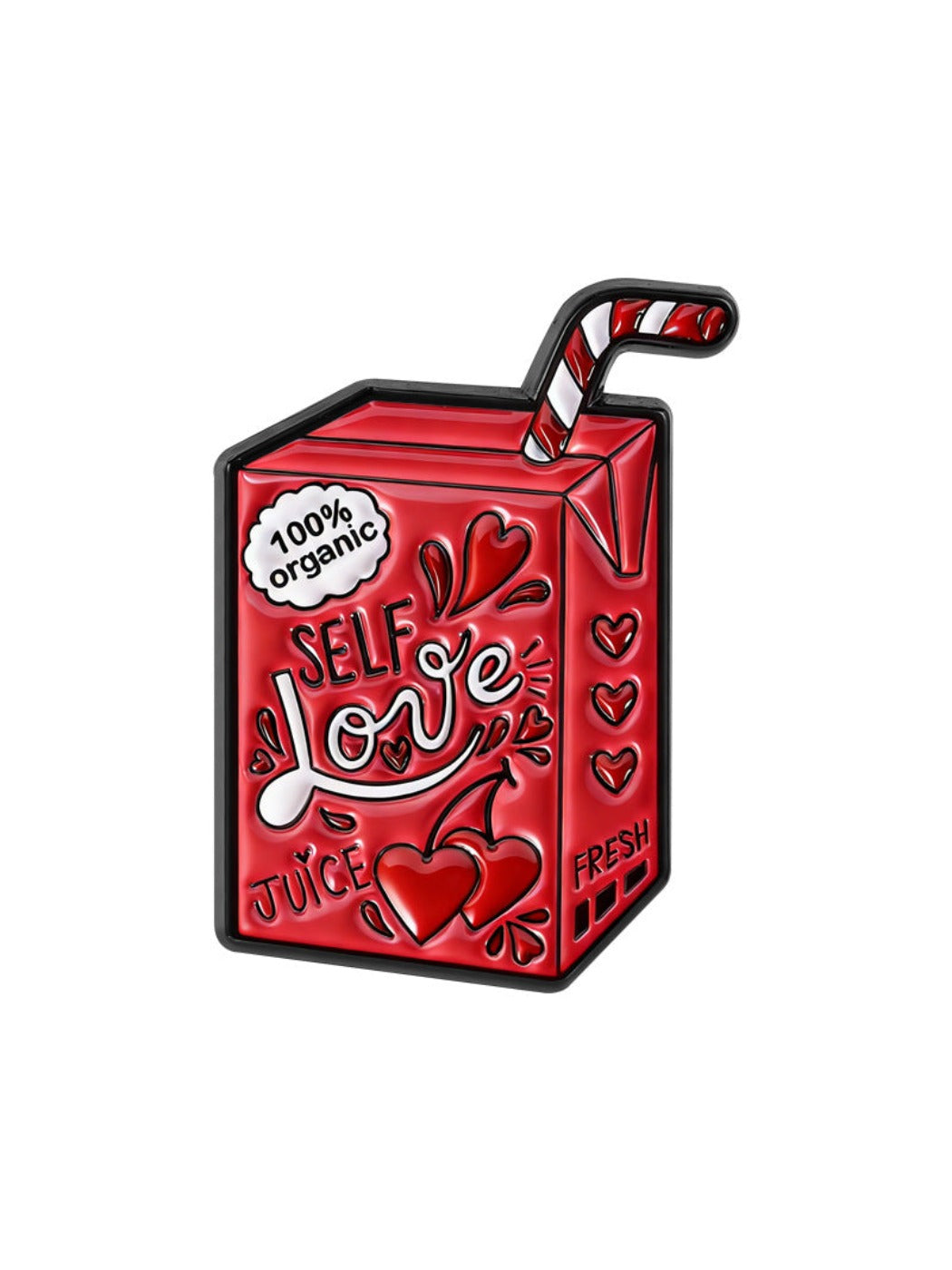 Pinori - Trendy Pink Bottle Drink Brooch