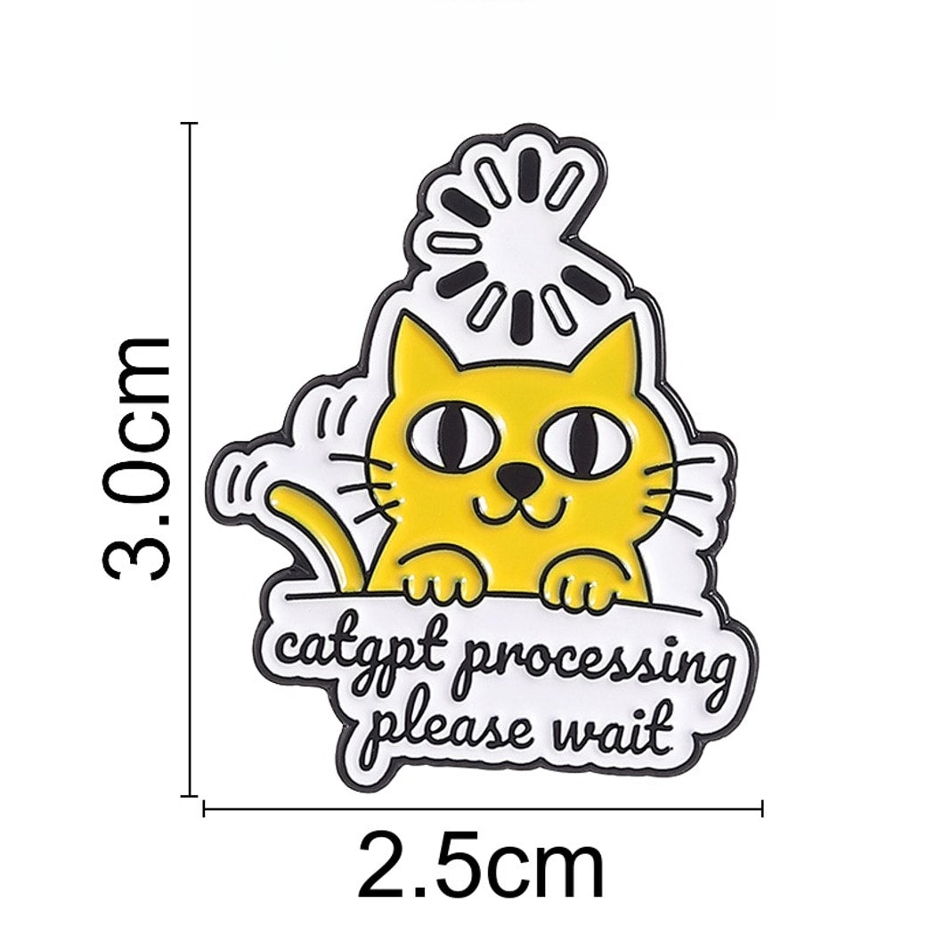 Pinori - Simple Cartoon Animal Accent Cat Brooch