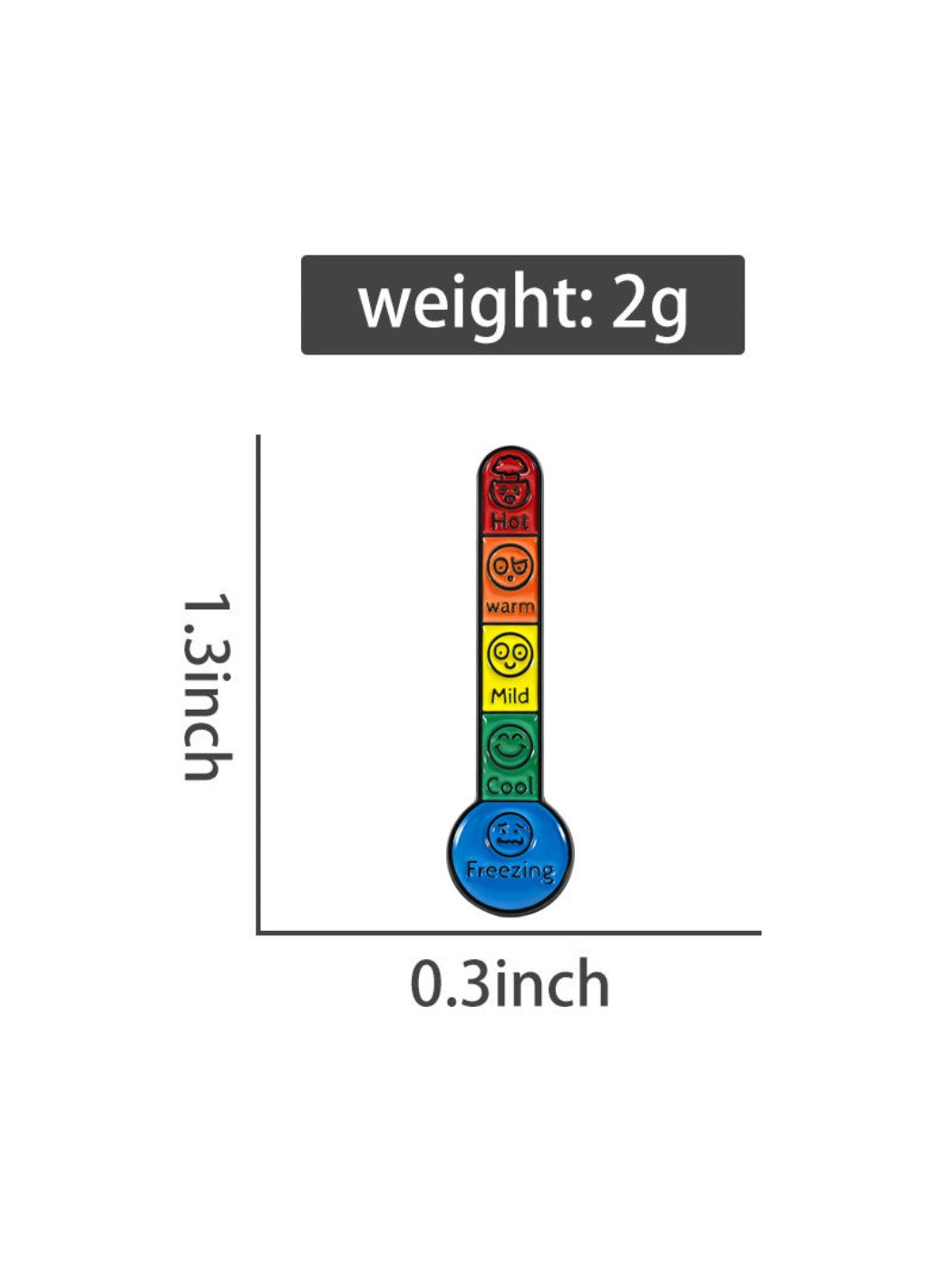 Pinori - Trendy Mood Thermometer Brooch Lapel Pin