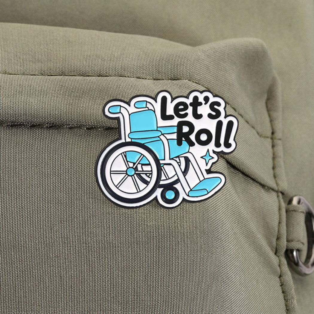 Pinori Let's Roll Wheelchair Enamel Pin