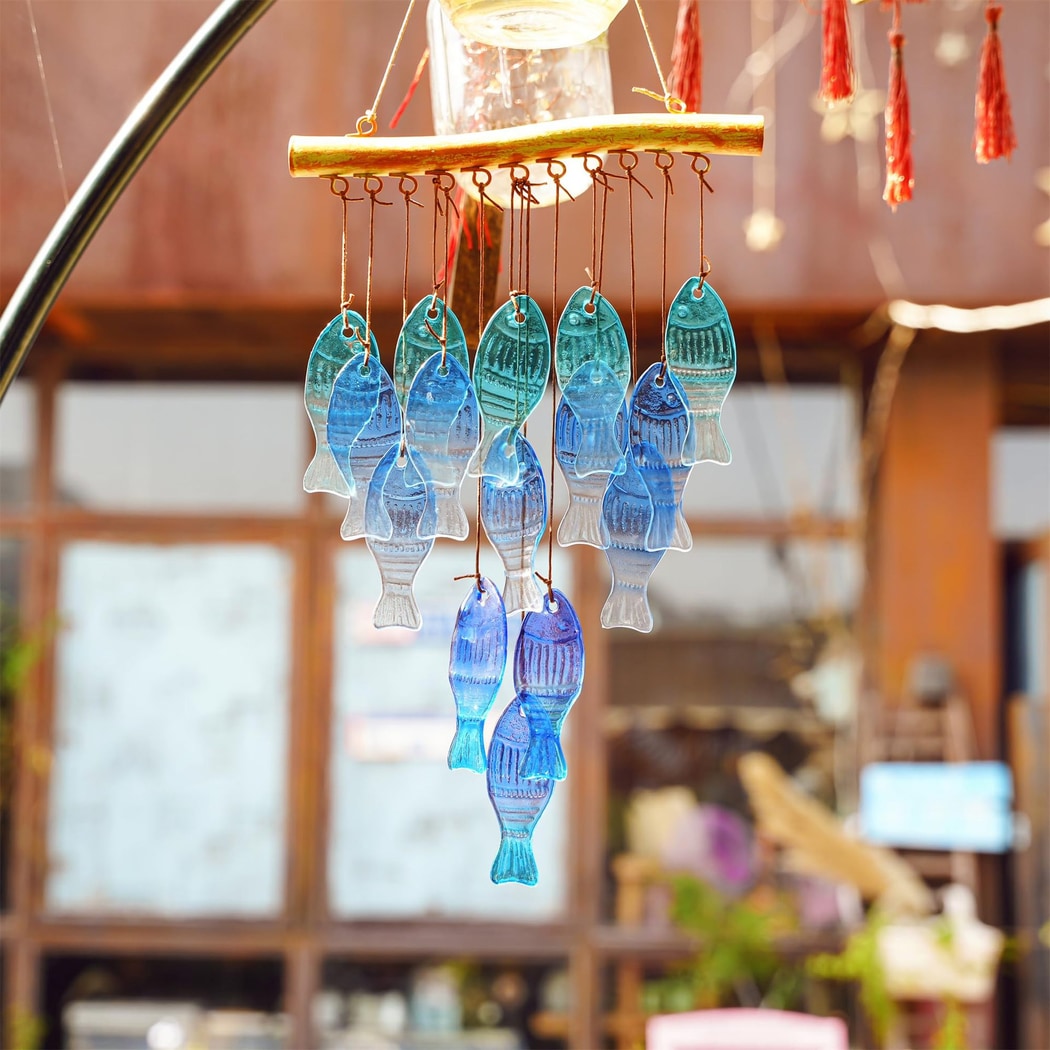 Somnira - Decorative Blue Fish Hanging Wind Chimes