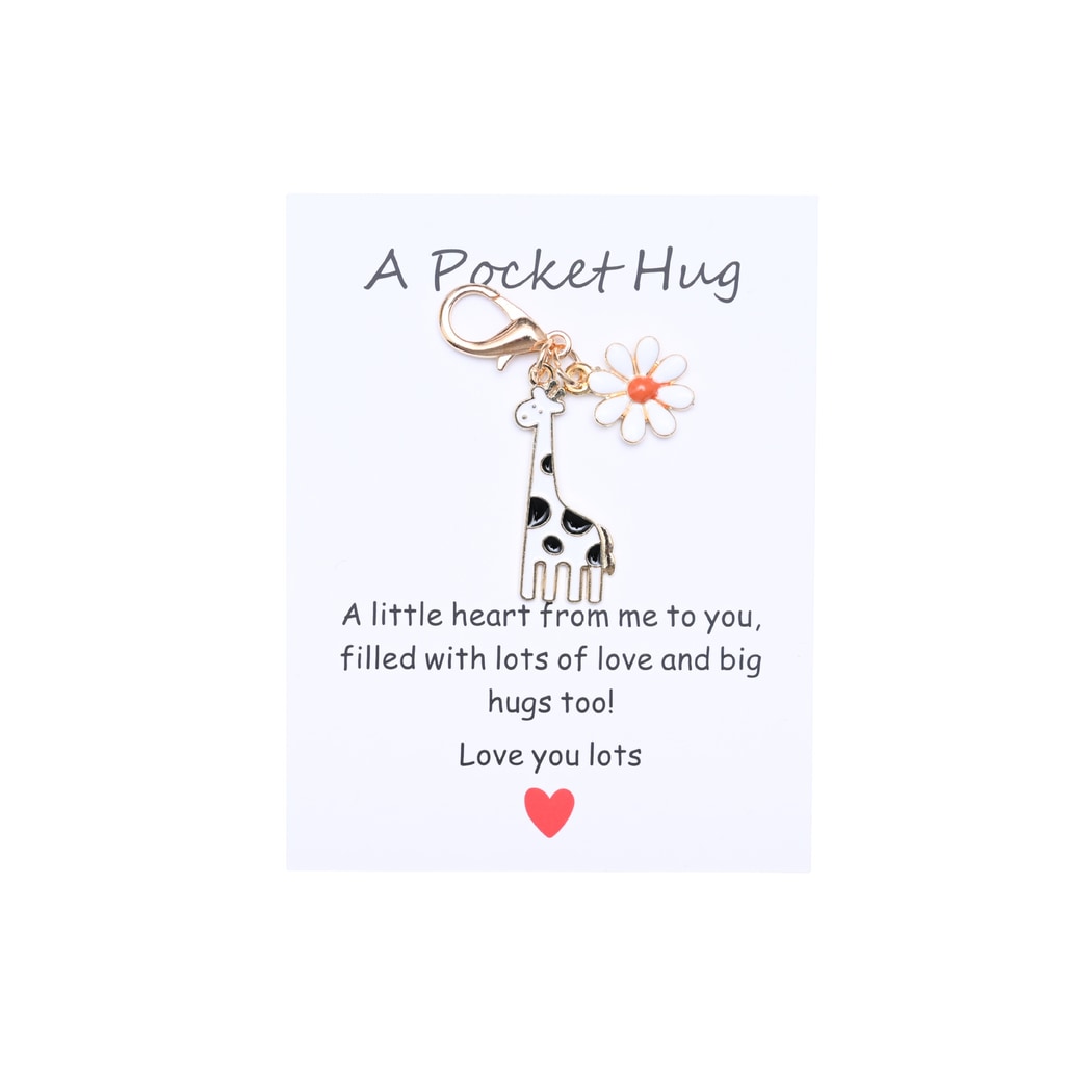 Taphug - Pocket Hug Cartoon Giraffe Keychain