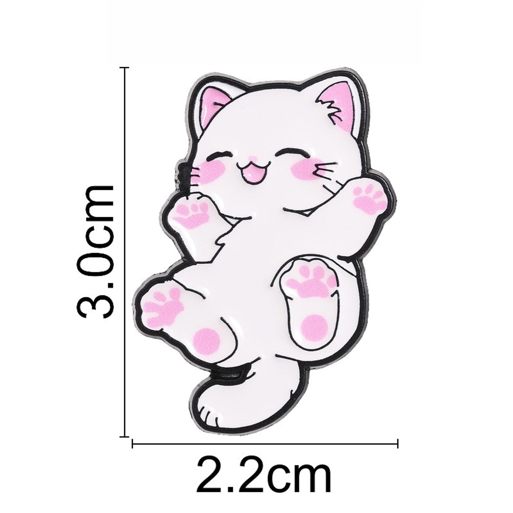 Pinori - Playful Cartoon Cat Brooch