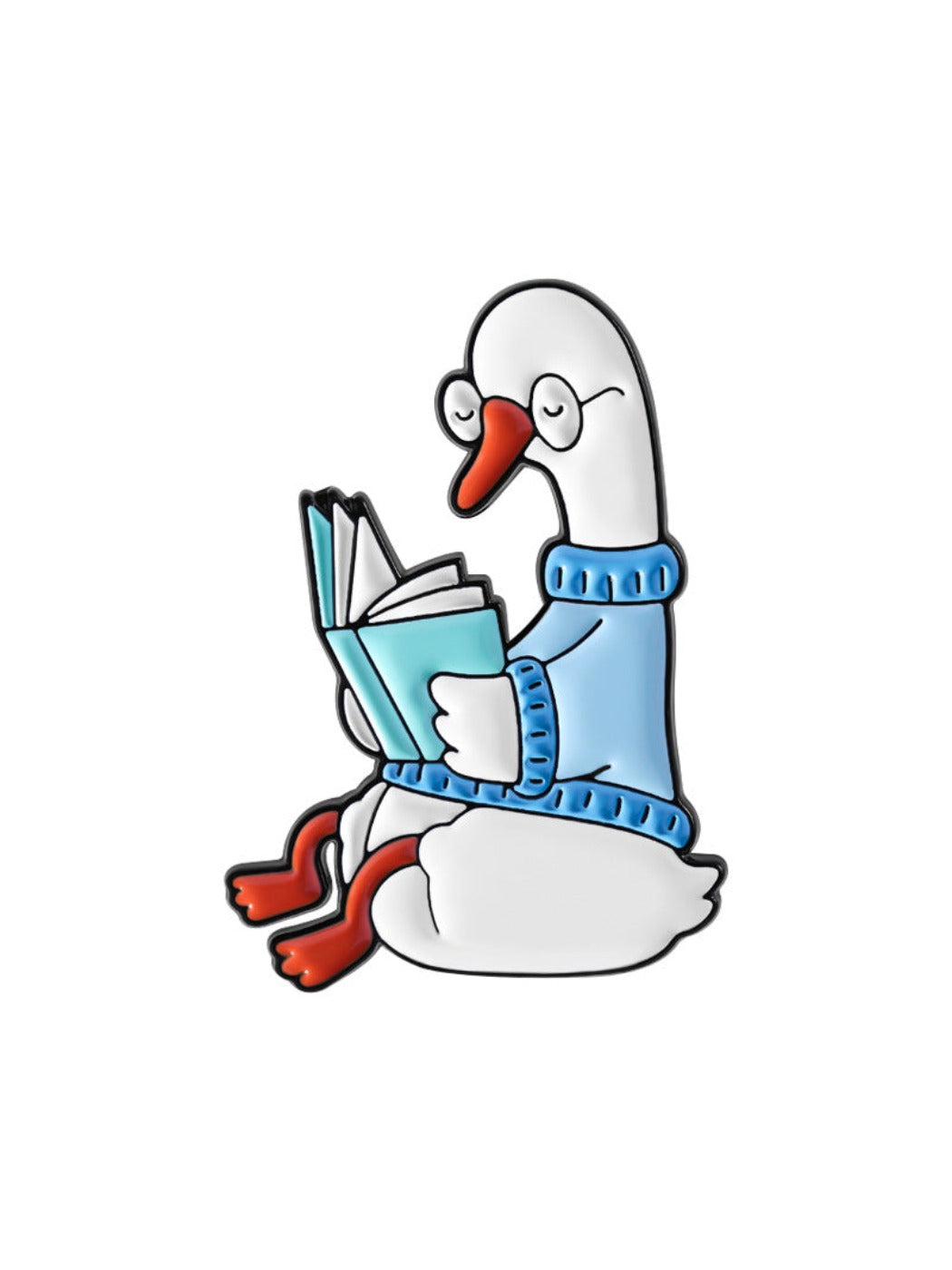 Pinori - Cute Studying Duck Brooch