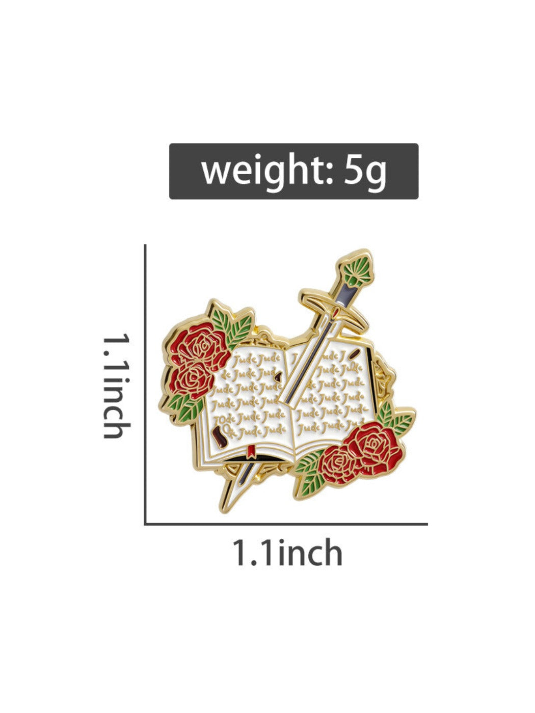 Pinori - Thorns and Written Vows Brooch