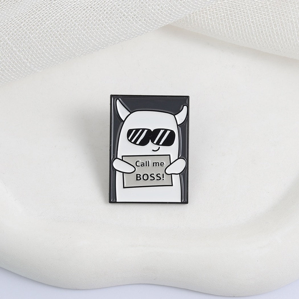Pinori - Cartoon Boss Bull Decorative Brooch