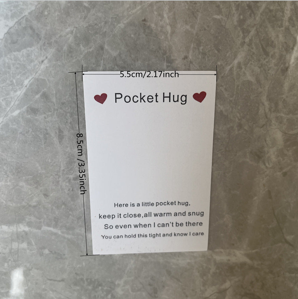 Taphug - Pocket Hug Kiss Me pocket hug card and keepsake token view 3