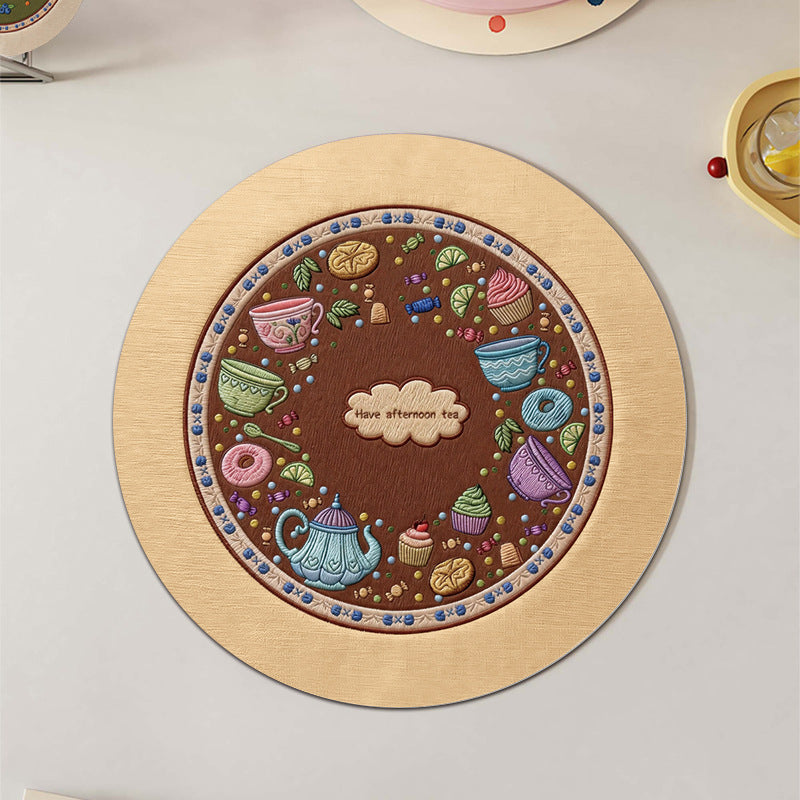Individual Thimara stylish retro coaster with vibrant pattern and heat resistant properties