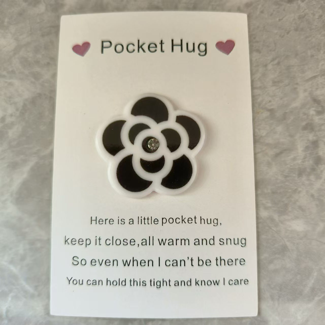 Taphug - Pocket Hug Rose Love pocket hug card and keepsake token