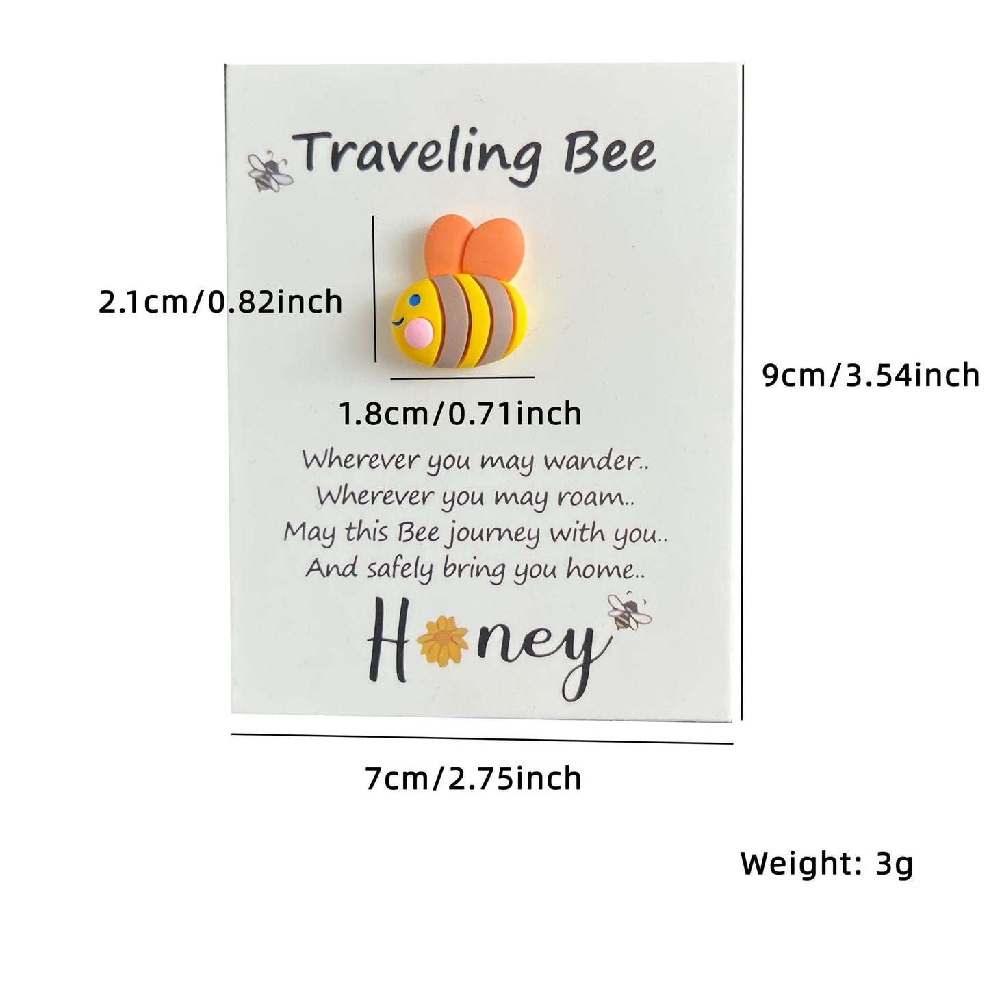 Taphug Pocket Hug Traveling Bee plush toy displayed with packaging