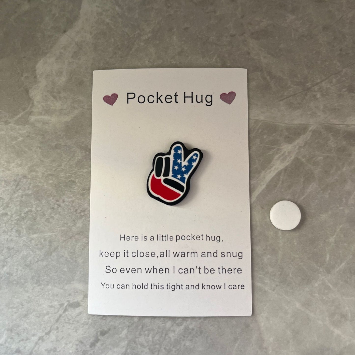 Taphug - Pocket Hug Scissor Hands pocket hug card and keepsake token
