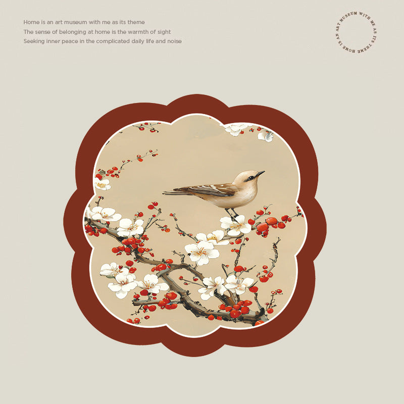 Decorative Thimara diatomite coaster on Chinese Zen tea table