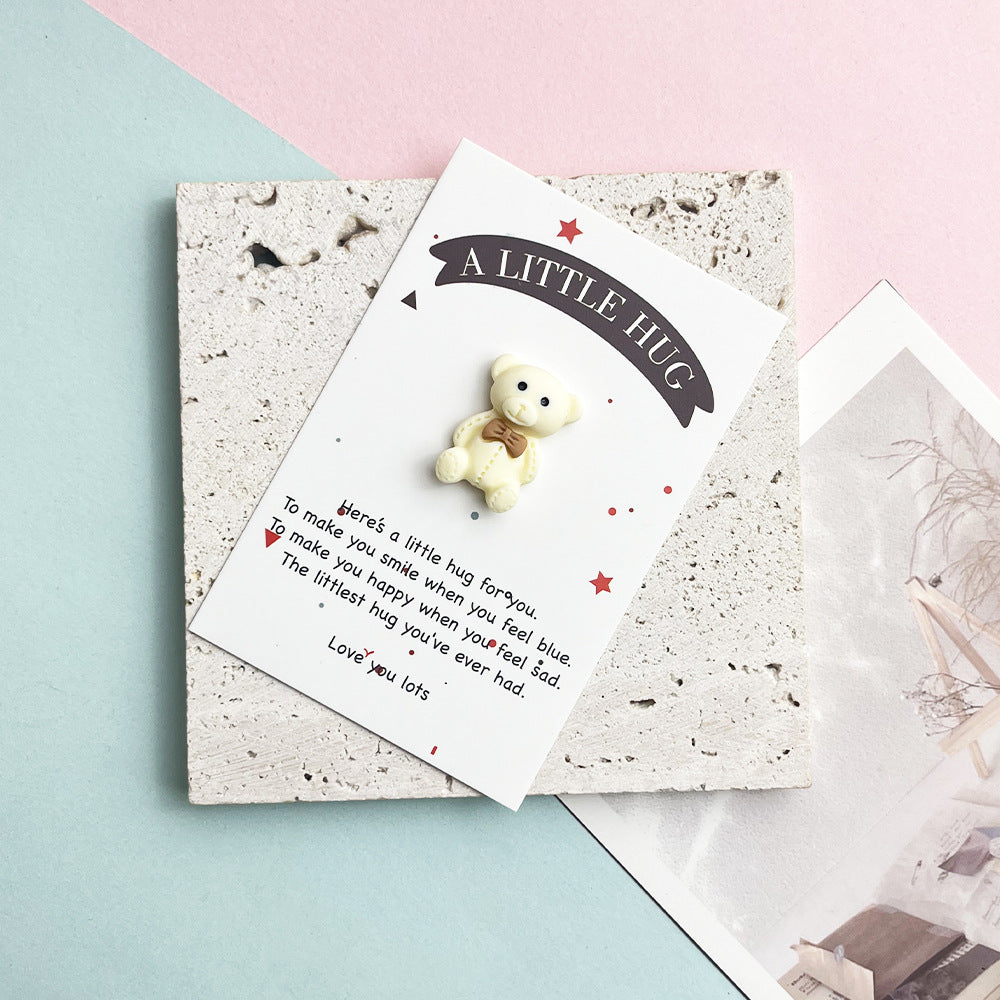 Taphug - Pocket Hug Inspirational Bear Charm pocket hug card and keepsake token view 4