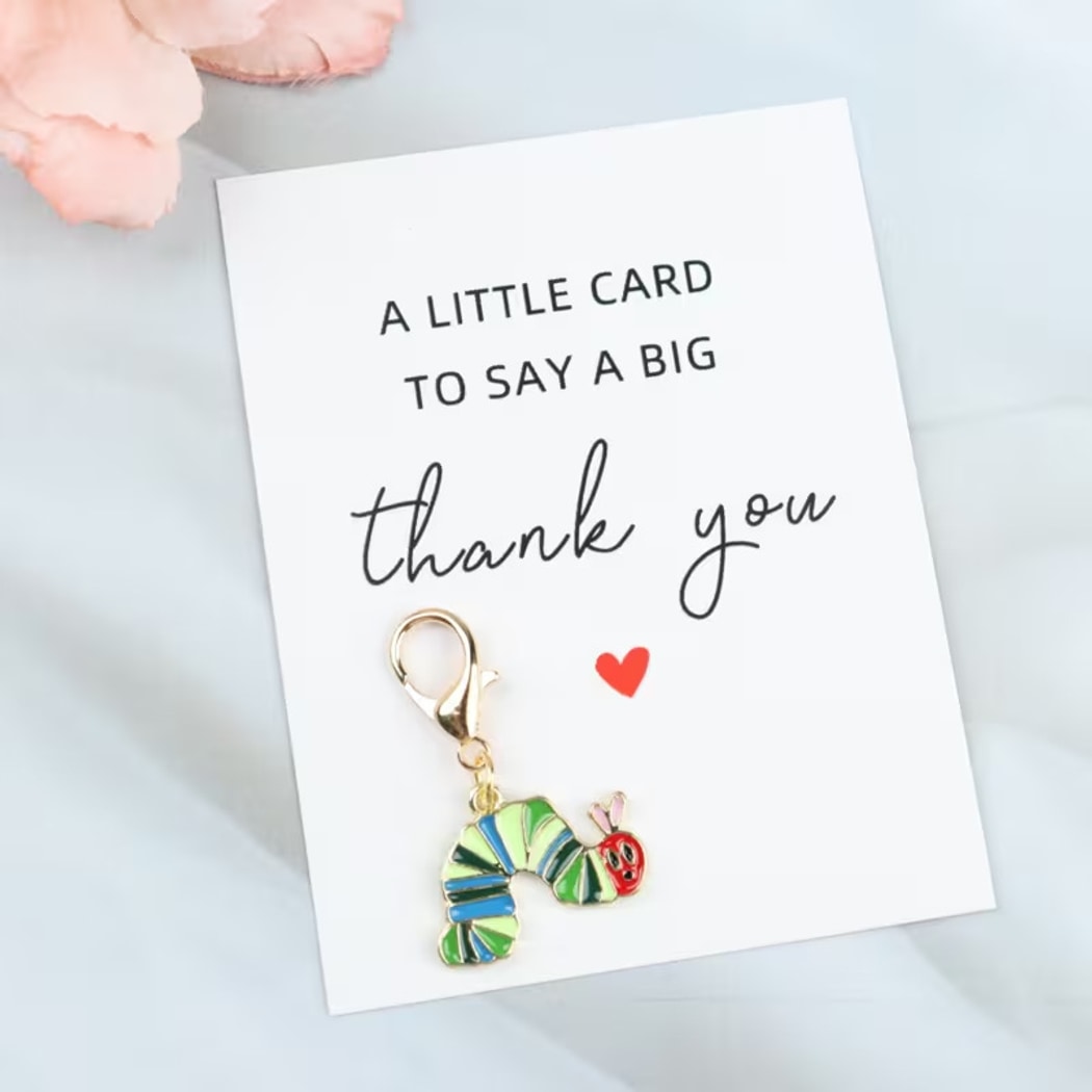 Taphug - Pocket Hug Colorful Caterpillar Charm Keychain