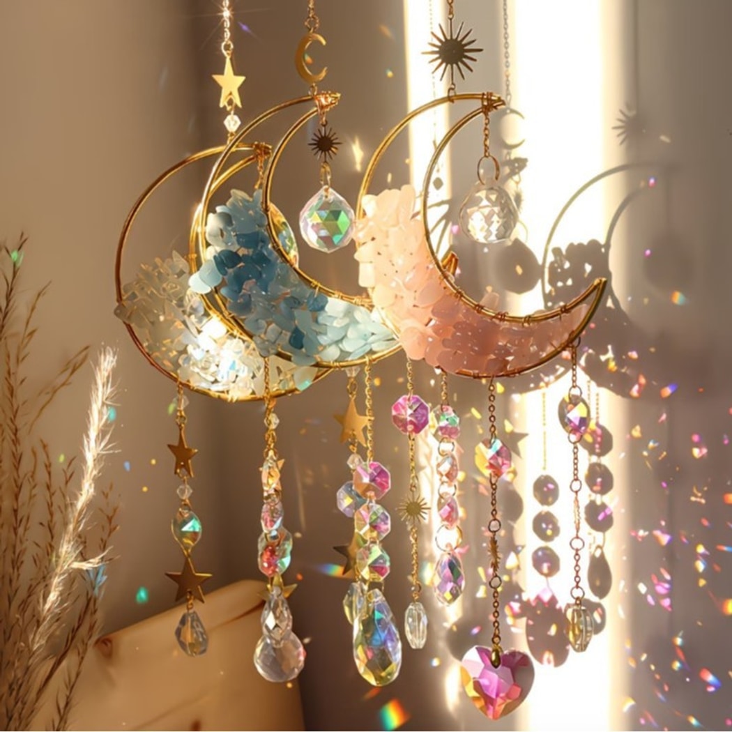 Somnira - Dreamy Moon Shaped Decorative Wind Chimes