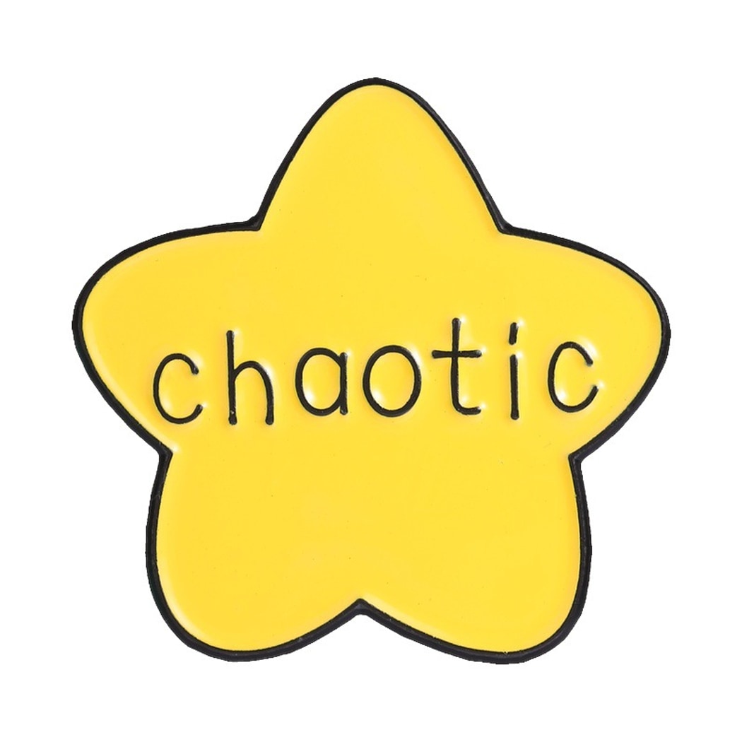 Pinori - Painted Finish Yellow Star Brooch Pin