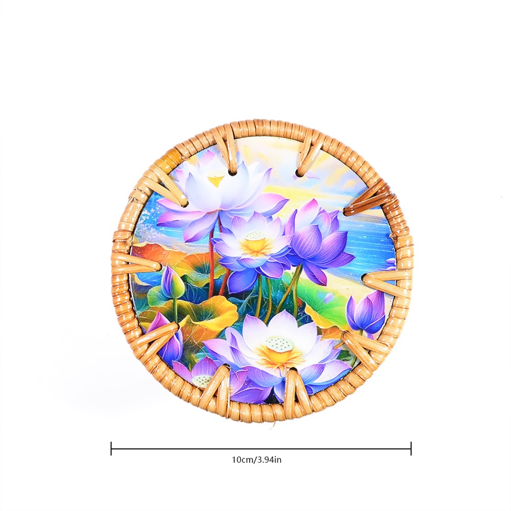 Thimara - Ocean Theme Painted Round Coaster