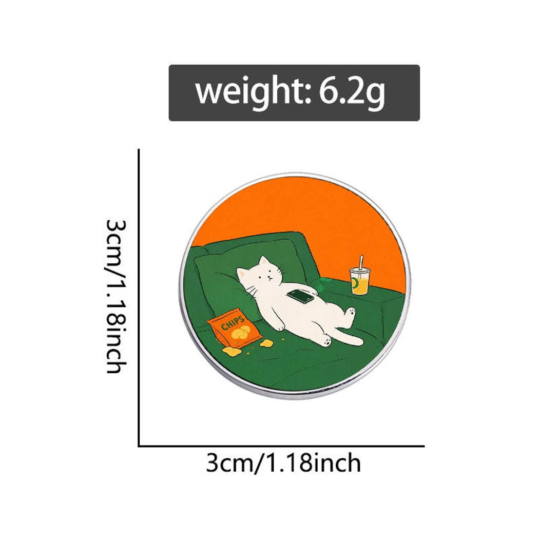 Pinori - Frog Quote Round Fashion Pin