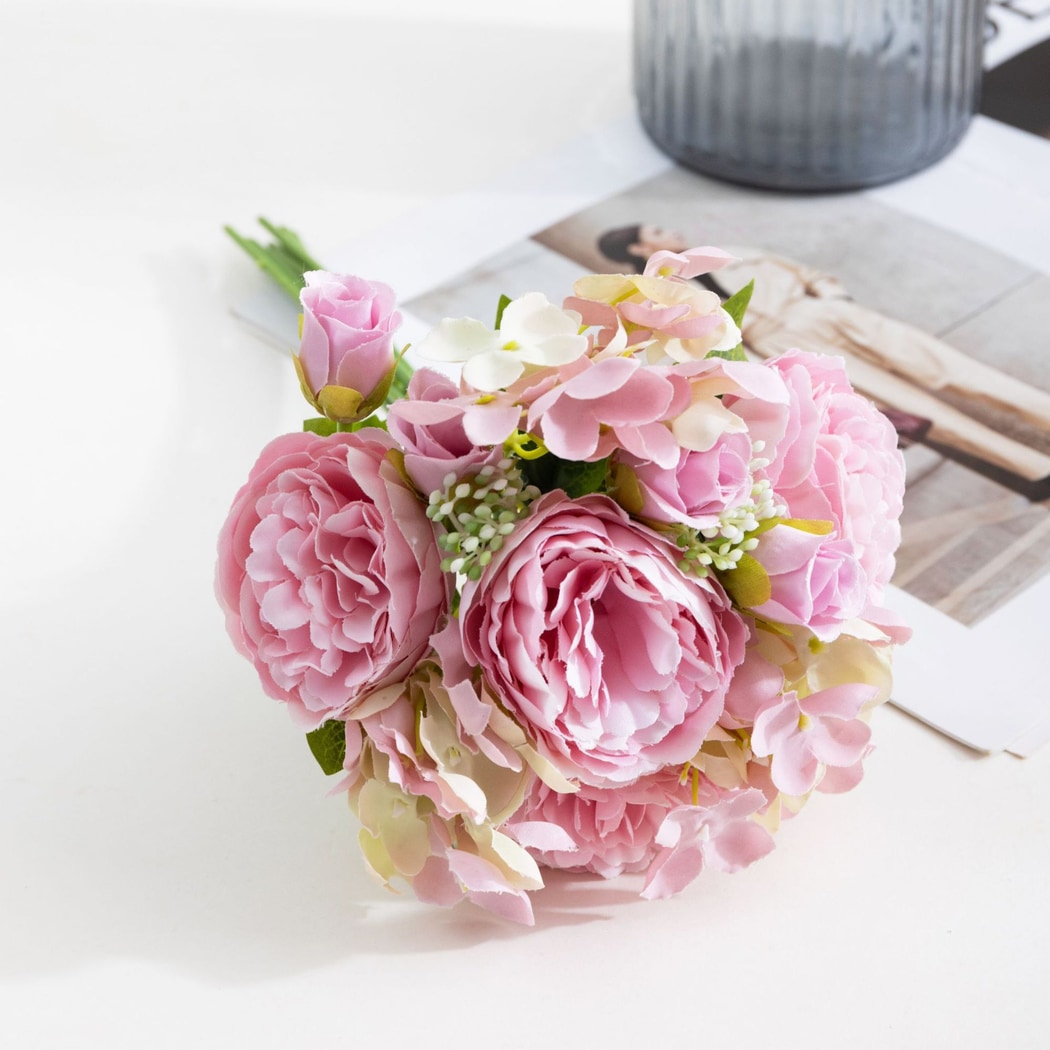Roselle - Rose and Hydrangea Artificial Bouquet