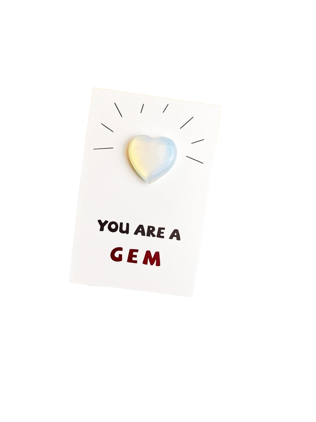 Taphug - Pocket Hug Transparent Stone Heart