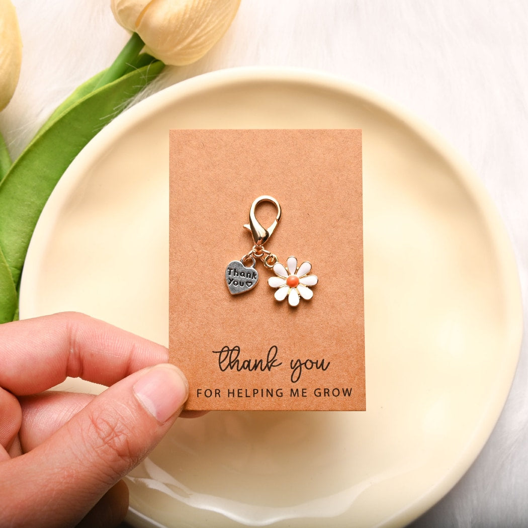Taphug - Pocket Hug Tulip and Daisy Charm Keychain