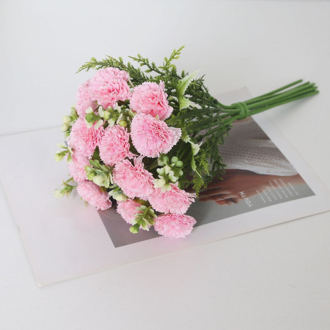 Roselle - Lush Artificial Carnation Bouquet