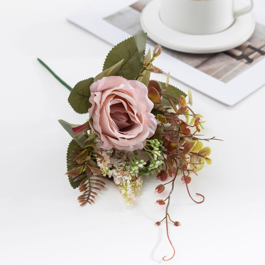 Roselle - Artificial Rose Bouquet Wedding Decor Flowers