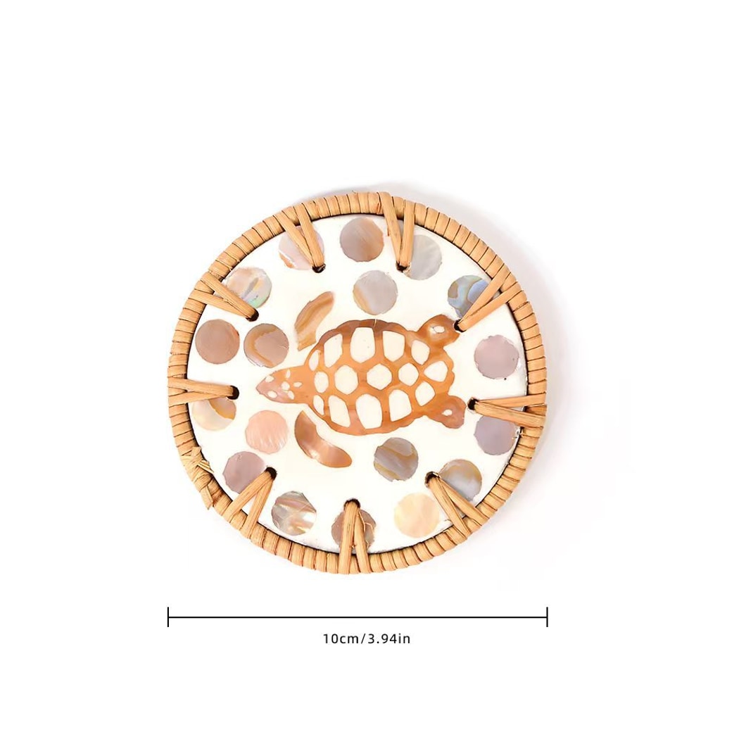 Thimara - Floral Round Tea Table Decorative Coaster