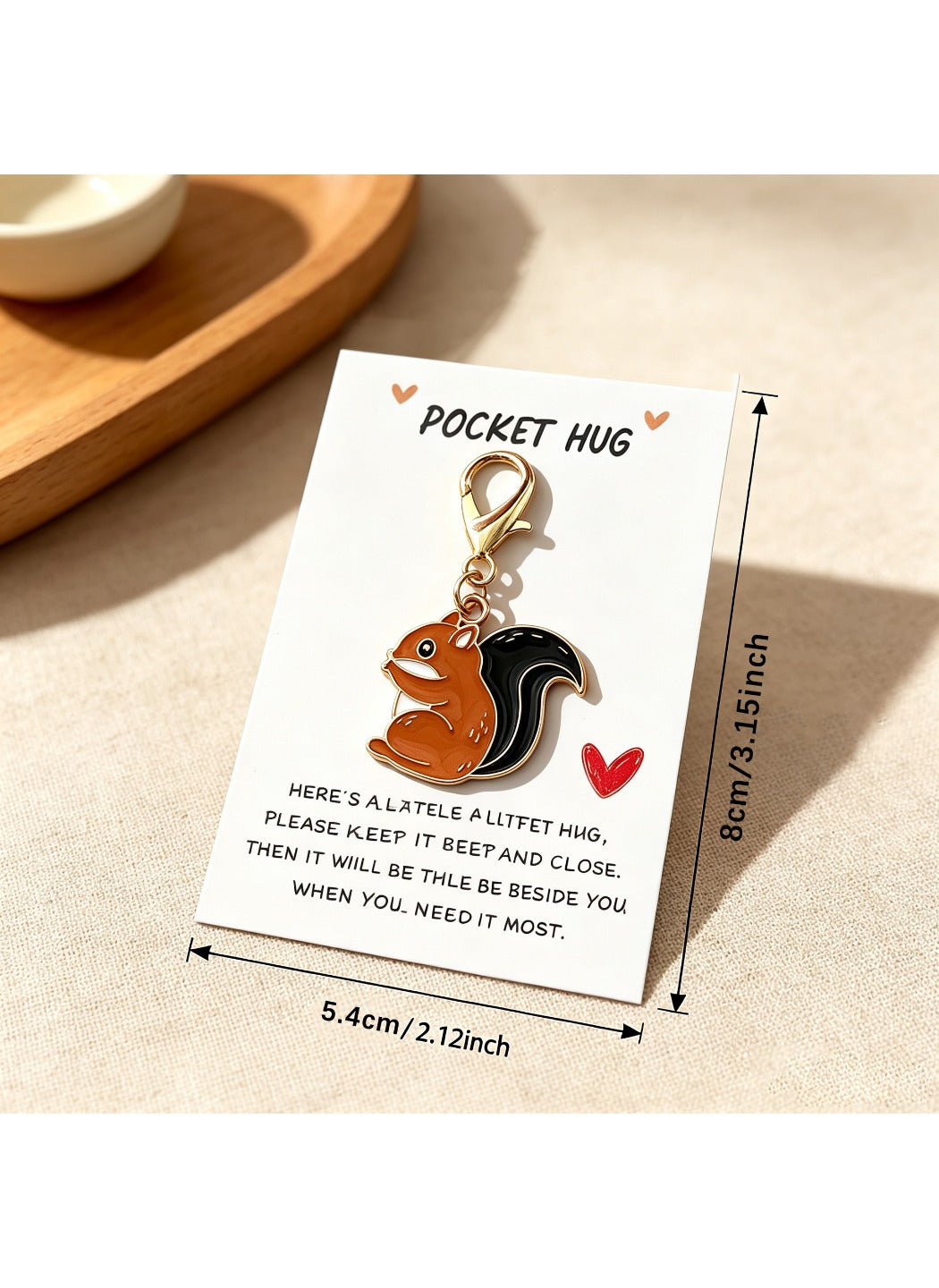 Taphug - Alloy Pocket Hug Card Squirrel Keychain