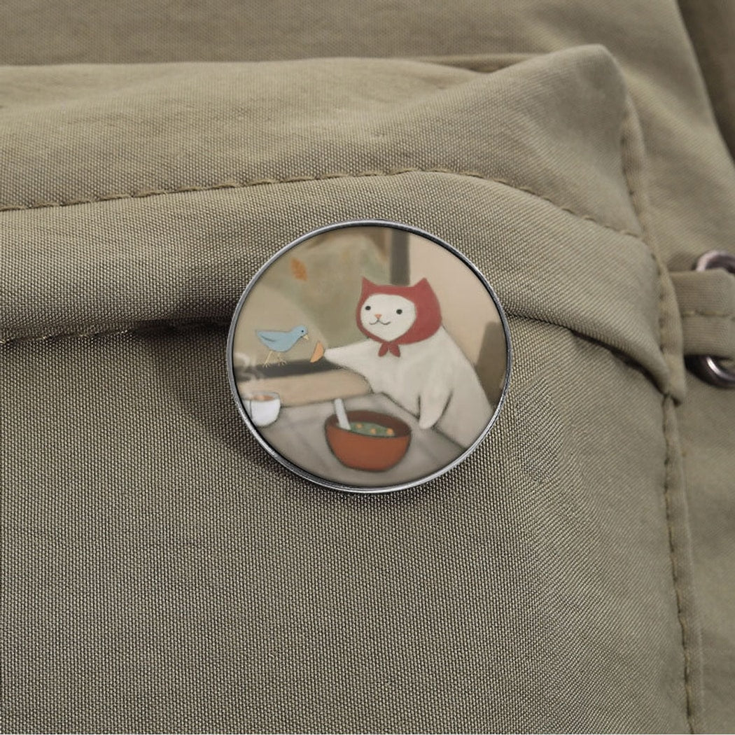 Pinori - Modern Geometric Cat Brooch