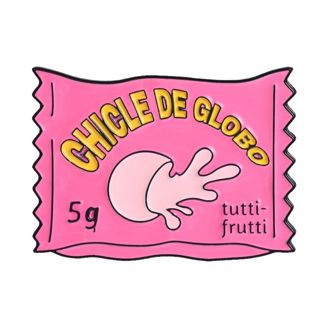 Pinori - Retro Candy Wrapper Letter Graphic Brooch