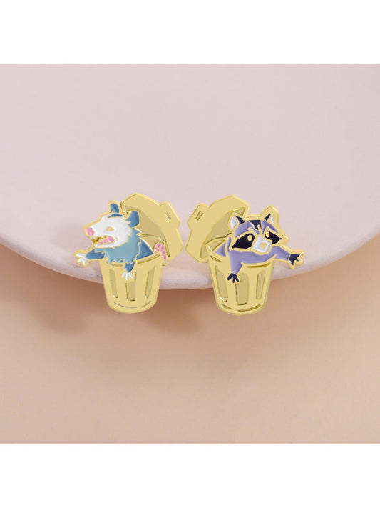 Pinori - Cute Raccoon Opossum Trash Animal Brooch